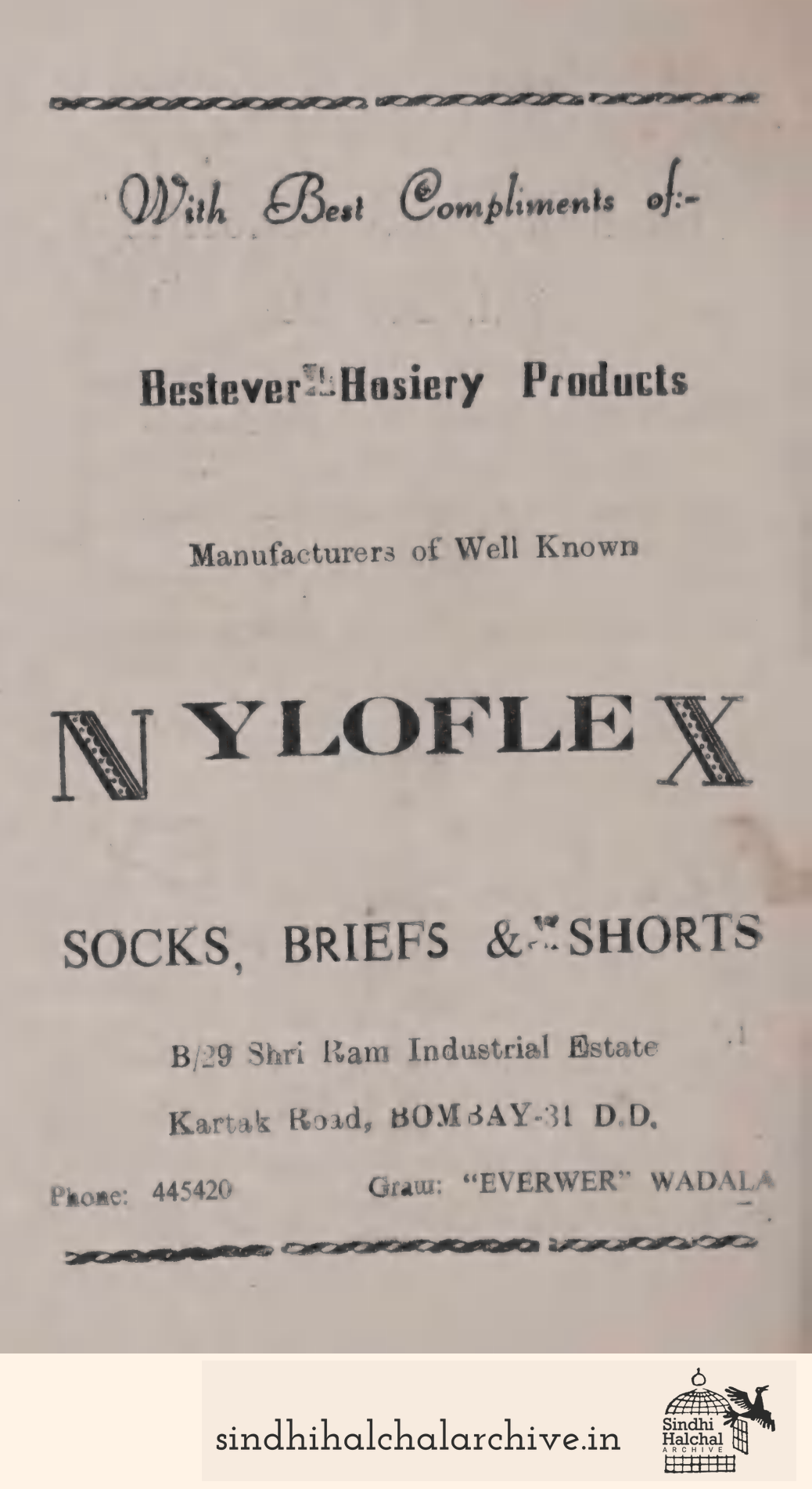 Image of AD BESTEVER HOSIERY PRODUCTS